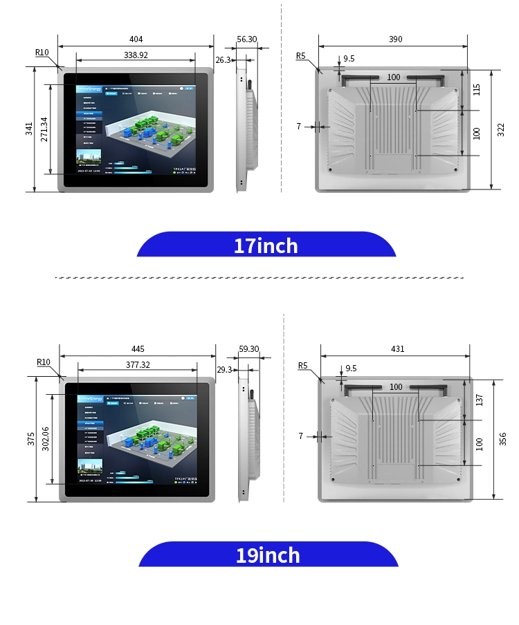 Fanless Industrial PC Windows Touch Screen Monitor Android Capacitive Industrial Computer with RFID All in One PC Industrial Panel PC IP65