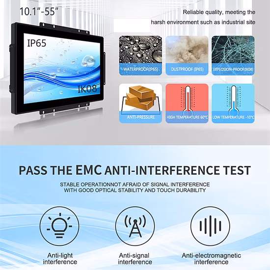 도매 15.6 인치 LCD HD 용량 성 터치 스크린 컴퓨터 오픈 프레임/임베디드 산업용 패널 PC